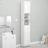 vidaXL Bathroom Tall Cabinet (32 x 25,5 x 190 cm) white gloss