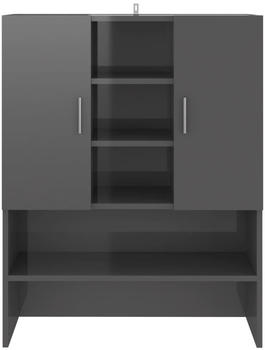 vidaXL Washing machine cabinet (70,5 x 25,5 x 90 cm) Hochglanz-Grau
