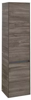 Villeroy & Boch Collaro Hochschrank 404x1538x349 mm, 2 T&uuml;ren Anschlag (Scharnier) links, C03300, Farbe: Front/Korpus: Stone Oak Griff: Anthracite Matt - C03300RK