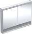 Geberit ONE Spiegelschrank mit ComfortLight - 2 Türen - Aufputzmontage - mit Nische - 120x90x15cm - 505.835.00. Aluminium eloxiert - 505.835.00.1