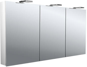 emco flat 2 Style LED-Lichtspiegelschrank 140 cm, mit LED-Aufsatzleuchte, 3 Türen (979706306)