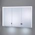 KEUCO Royal Lumos Unterputz-Spiegelschrank 120 x 73,5 cm mit LED-Beleuchtung, 3 Türen silber eloxiert (14335172301)