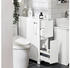 SoBuy Nischenregal mit Rollen 20x75x60cm Weiß