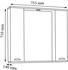 VCM Spiegelschrank CASALO Xl 75x71x14 cm weiß