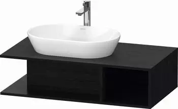 Duravit D-Neo Konsole 100x55cm Beckenausschnitt links eiche schwarz (DE492901616)