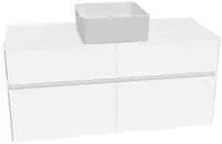 V&B Waschtischunterschrank Collaro 120x54,8x50cm, WT mittig, White Matt