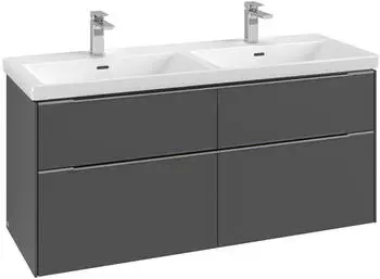 Villeroy & Boch Subway 3.0 Unterschrank 127,2cm 4 Ausz&uuml;ge volcano black (C56801VL)