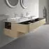 Duravit Happy D.2 Plus Waschtischunterschrank mit 4 Auszügen für Konsole + Aufsatzwaschtisch B160 H40.8 ohne Einrichtungssystem HP4974B7171