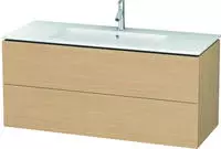Duravit L-Cube Waschtischunterbau wandh&auml;ngend mit 2 Ausz&uuml;gen, 122 x 48,1 cm,