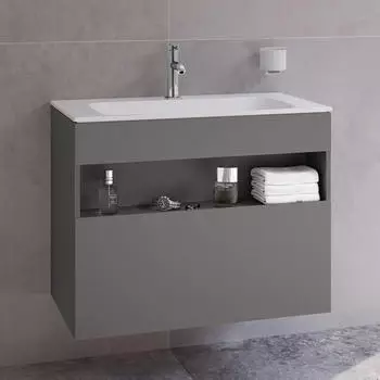 KEUCO Stageline Unterschrank f&uuml;r Waschtisch f&uuml;r 33160 1 Auszug 80 x 62,5 x 49 cm Inox satiniert (3286229)