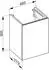 KEUCO X-Line Unterschrank für Waschtisch 1 Tür Anschlag rechts 46 x 60,5 x 38 cm Inox Satiniert Inox Seidenmatt (33122290002)