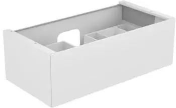 KEUCO Edition 11 Unterschrank f&uuml;r Waschtisch passend f&uuml;r 31150 1 Auszug 105 x 35 x 53,5 cm Wei&szlig; Satiniert Wei&szlig; Seidenmatt (3135127)