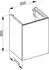 KEUCO X-Line Unterschrank für Waschtisch 1 Tür Anschlag links 46 x 60,5 x 38 cm Weiß/Weiß Matt (3312231)