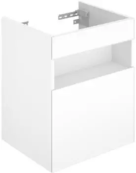 KEUCO Stageline Unterschrank für Waschtisch 1 Tür Anschlag links mit Beleuchtung 46 x 62,5 x 38 cm Cashmere glänzend (32822180101)