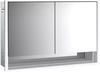 emco loft LED-Lichtspiegelschrank 120 cm, 2 Türen und Unterfach, Unterputzmodell (979805219)