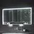 KEUCO Royal Lumos Unterputz-Spiegelschrank 140 x 73,5 cm mit LED-Beleuchtung und Spiegelheizung, 3 Türen silber eloxiert (14336171304)