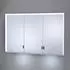 KEUCO Royal Lumos Unterputz-Spiegelschrank 140 x 73,5 cm mit LED-Beleuchtung, 3 Türen silber eloxiert (14336172301)