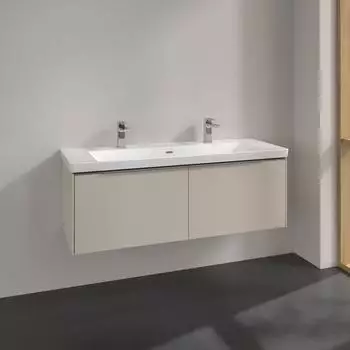 Villeroy & Boch Subway 3.0 127,2cm 2 Ausz&uuml;ge Griffe gl&auml;nzend ohne LED-Licht (C60100VN)