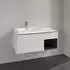 Villeroy & Boch Subway 3.0 100,1cm 2 Auszüge + Regal rechts, Griffe glänzend ohne LED-Licht (C57200VE)