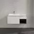 Villeroy & Boch Subway 3.0 100,1cm 2 Auszüge + Regal rechts, Griffe glänzend ohne LED-Licht (C57200VE)