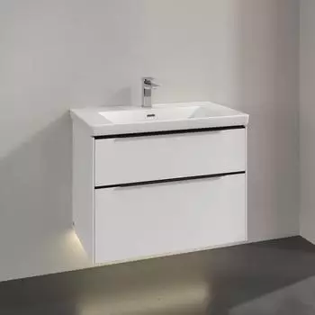 Villeroy & Boch Subway 3.0 77,2cm 2 Ausz&uuml;ge Griffe volcano black mit LED-Licht (C574L1VF)
