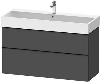 Duravit D-Neo 118,4x62,5cm 2 Ausz&uuml;ge Griff diamantschwarz (DE43750BD490000)