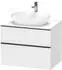 Duravit D-Neo 80x66,4cm 2 Auszüge Griff diamantschwarz (DE49670BD180000)