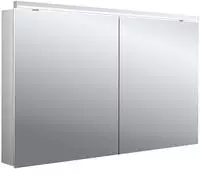 Emco flat 2 Classic LED-Lichtspiegelschrank 120 cm, mit LED-Aufsatzleuchte, 2 T&uuml;ren,