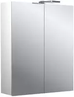 Emco pure 2 Style LED-Lichtspiegelschrank 60 cm, mit LED-Aufsatzleuchte, 2 T&uuml;ren,