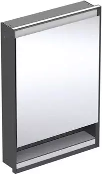 Geberit ONE Spiegelschrank mit Nische, ComfortLight, 1 T&uuml;r rechts, UP-Montage, 60 cm schwarz matt (505.821.00.7)