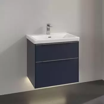Villeroy & Boch Subway 3.0 62,2cm 2 Ausz&uuml;ge Griffe gl&auml;nzend mit LED-Licht (C576L0VQ)