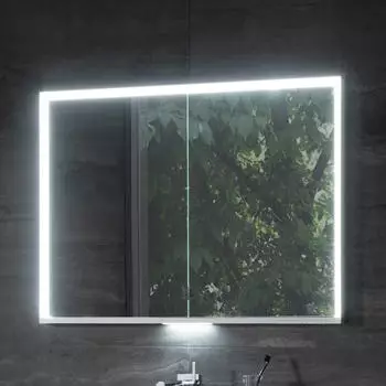 KEUCO Royal Lumos Unterputz-Spiegelschrank 80 x 73,5 cm mit LED-Beleuchtung, 2 T&uuml;ren silber eloxiert (14332172301)