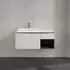 Villeroy & Boch Subway 3.0 100,1cm 2 Auszüge + Regal rechts, Griffe volcano black ohne LED-Licht (C57201VF)