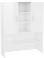 vidaXL Waschmaschinenschrank Hochglanz-Wei&szlig; 70,5x25,5x90 cm