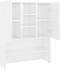 vidaXL Waschmaschinenschrank 70,5x25,5x90 cm Hochglanz-Weiß