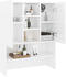 vidaXL Waschmaschinenschrank 70,5x25,5x90 cm Hochglanz-Weiß