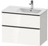 Duravit D-Neo für Becken rechts 81x62,5cm 2 Auszüge Griff diamantschwarz (DE43670BD220000)
