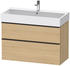Duravit D-Neo 98,4x62,5cm 2 Auszüge Griff diamantschwarz (DE43740BD300000)
