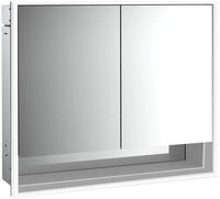 Emco loft LED-Lichtspiegelschrank 80 cm, 2 T&uuml;ren mit Unterfach, Unterputzmodell,