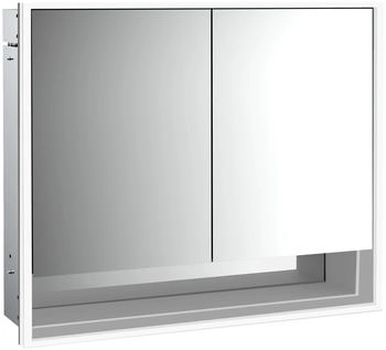 emco loft LED-Lichtspiegelschrank 80 cm, 2 T&uuml;ren mit Unterfach, Unterputzmodell (979805207)