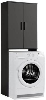 mokebo Waschmaschinenschrank 65x180x34cm anthrazit-schwarz