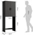 mokebo Waschmaschinenschrank 65x180x34cm anthrazit-schwarz