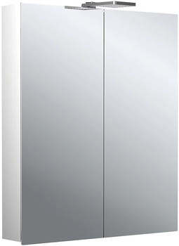 emco flat 2 Style LED-Lichtspiegelschrank 60 cm, mit LED-Aufsatzleuchte, 2 T&uuml;ren (979706302)