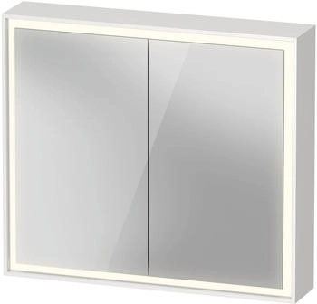 Duravit L-Cube Spiegelschrank 80 x 70 cm, 2 T&uuml;ren, Wandmontage, mit Waschplatzbeleuchtung (LC7551018180010)