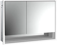 Emco loft LED-Lichtspiegelschrank 100 cm, 2 T&uuml;ren mit Unterfach, Unterputzmodell,