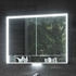 KEUCO Royal Lumos Aufputz-Spiegelschrank 100 x 73,5 cm mit LED-Beleuchtung und Spiegelheizung, 2 Türen silber eloxiert (14324171304)