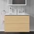 Duravit L-Cube wandhängend mit 2 Auszügen 82x48,1cm Becken mittig (LC624103030)
