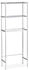 Relaxdays Waschmaschinenregal mit 3 Ablagen Chrom 162x63x30 cm silber
