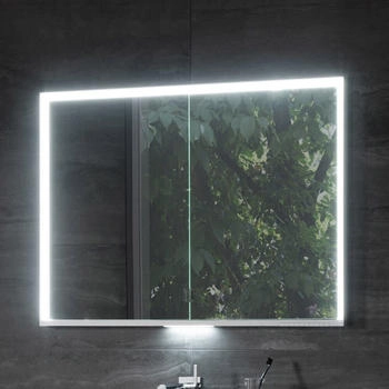 KEUCO Royal Lumos Aufputz-Spiegelschrank 105 x 73,5 cm mit LED-Beleuchtung, 2 T&uuml;ren silber eloxiert (14328172301)