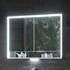 KEUCO Royal Lumos Aufputz-Spiegelschrank 70 x 73,5 cm mit LED-Beleuchtung und Spiegelheizung, 2 Türen silber eloxiert (14327171304)
